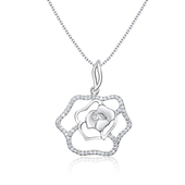 Precious Rose Silver Necklace SPE-3625